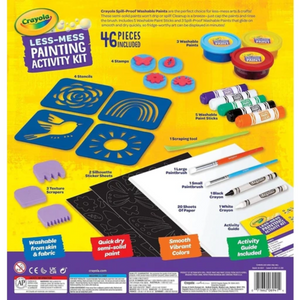 Crayola Less Mess Painting Activity Kit 5 Activities Washable Spill Proof Make
