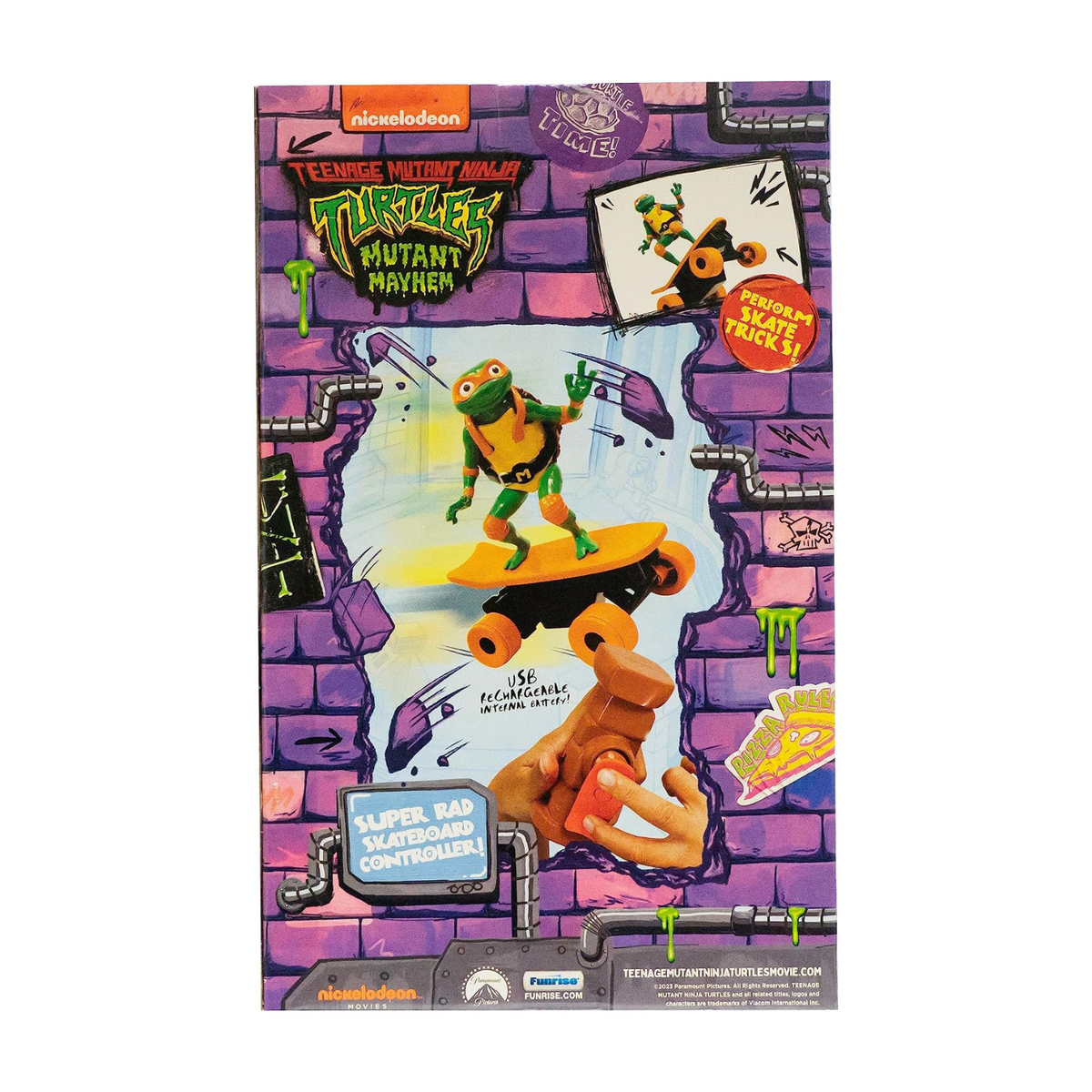 Teenage Mutant Ninja Turtle Michelangelo Half Pipe RC Vehicle Ages 5+ New Toy