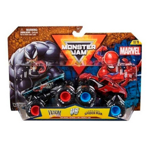 Monster Jam Series 4 Diecast Truck 2 Pack Venom vs Spider Man Battle Ages 3 Plus