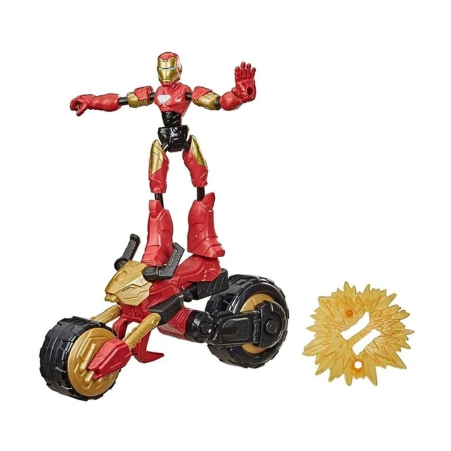 Marvel-Flex Rider Iron Man- Bike action figure Figure