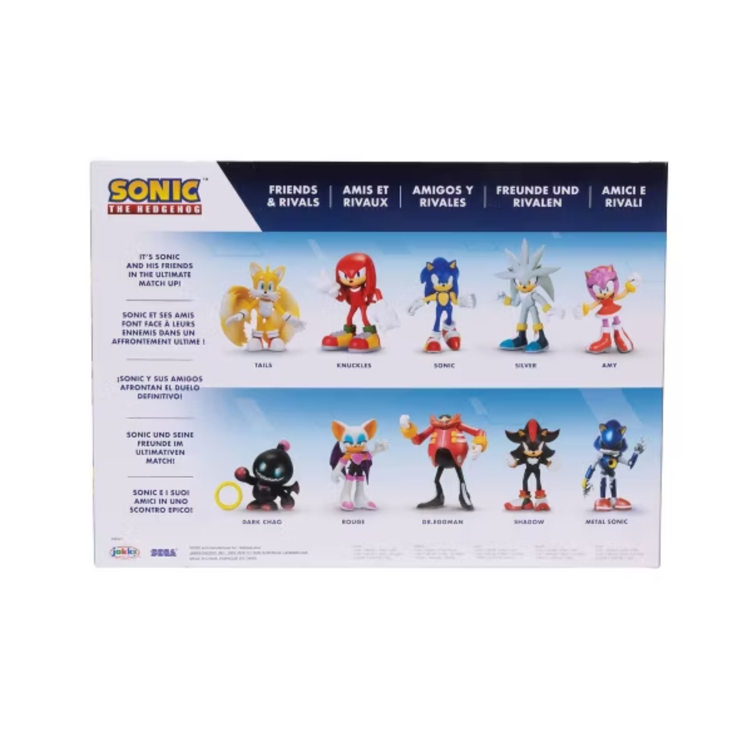 Sonic Hedgehog Friends and Rivals 2.5” Action Figures Knuckles 10-Pack