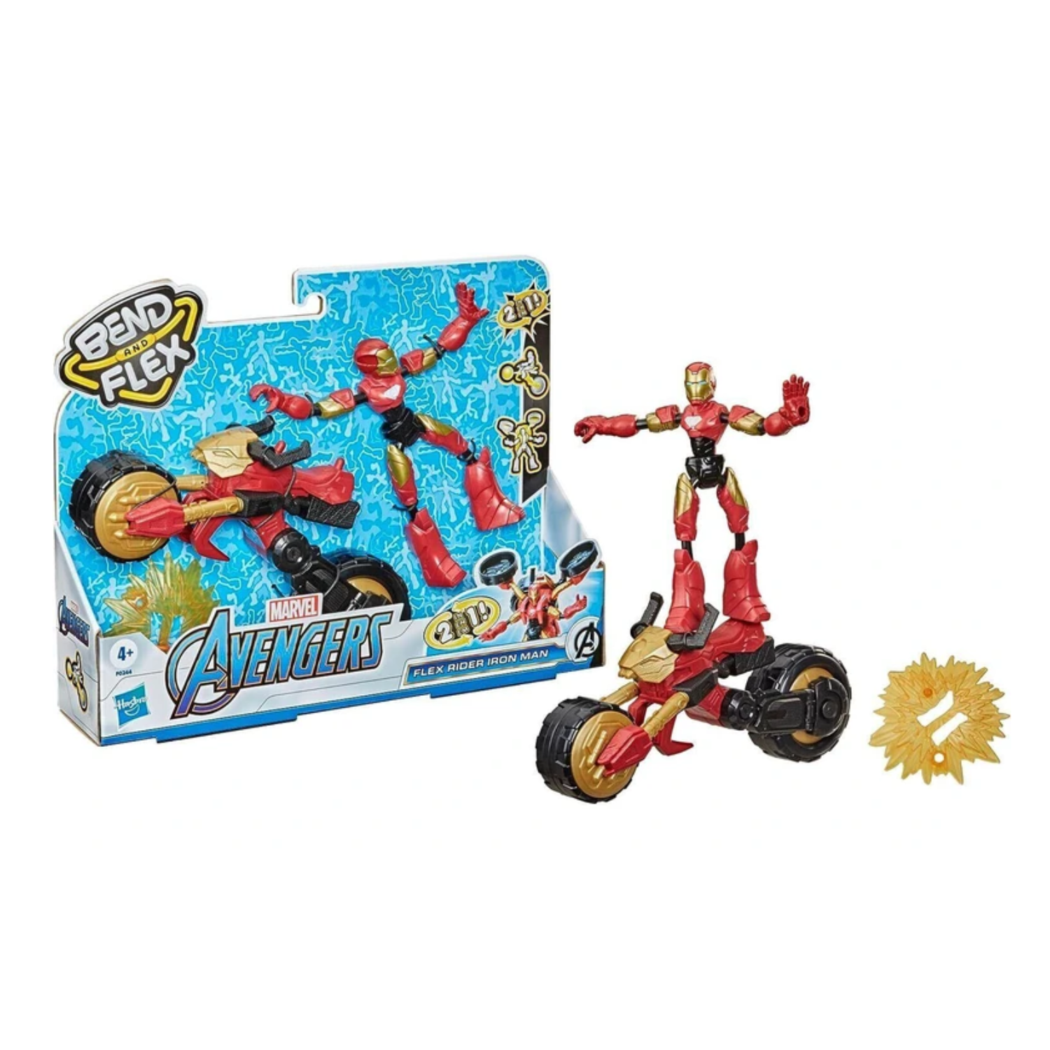 Marvel-Flex Rider Iron Man- Bike action figure Figure