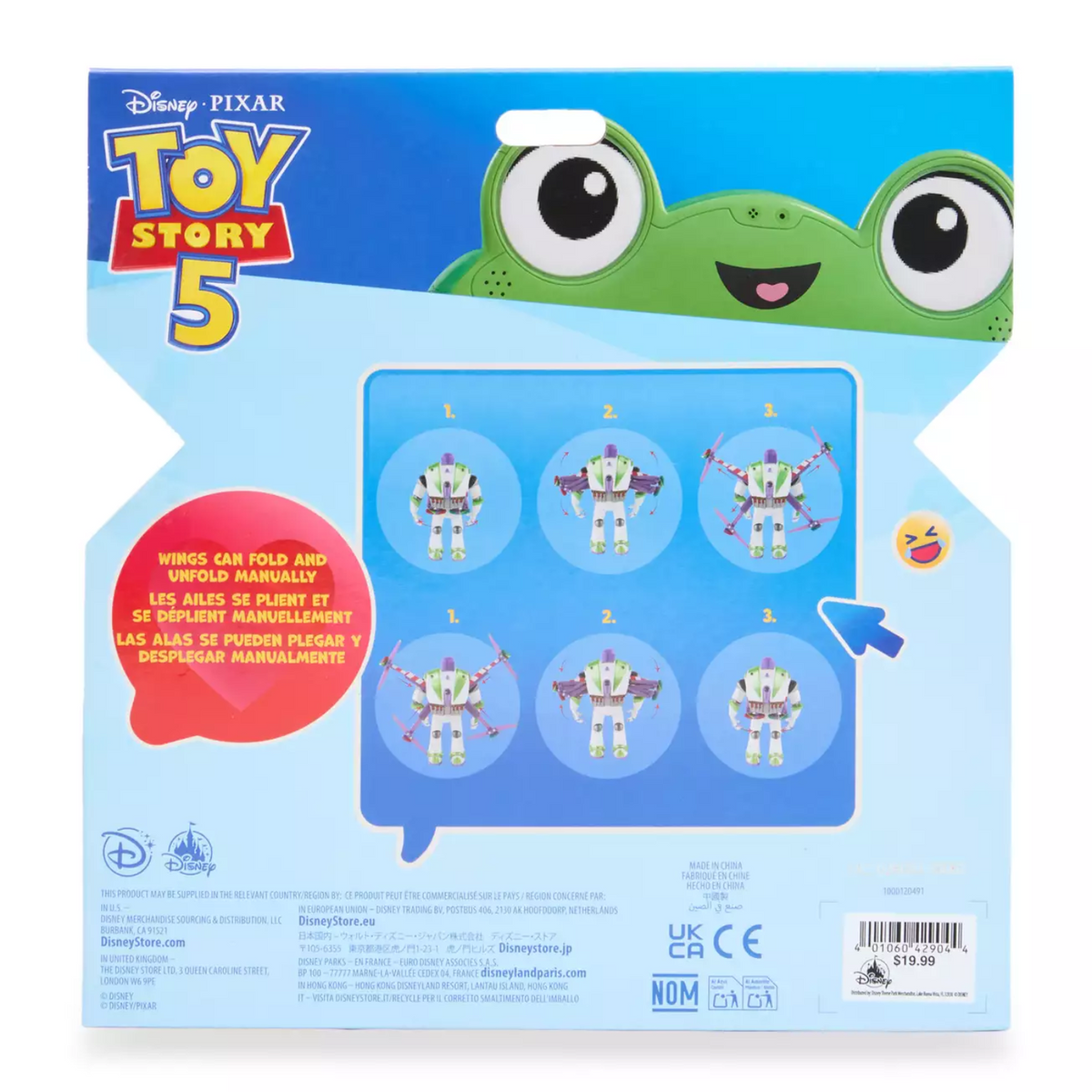 Toy Story 5 Buzz Lightyear Transforming Action Figure With Pop-up Jetpack Wings