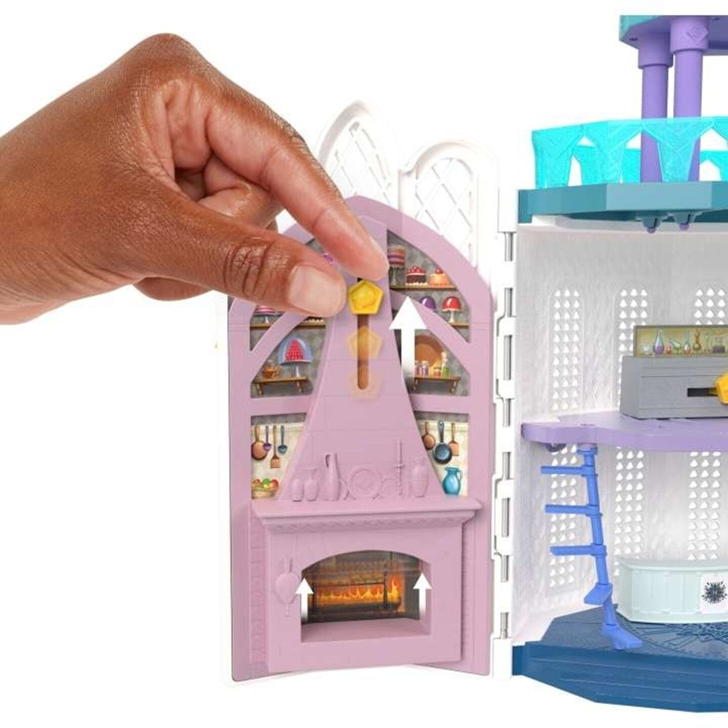 Disney Wish Rosas Castle Dollhouse Playset with 2 Posable Mini Doll Star Figure