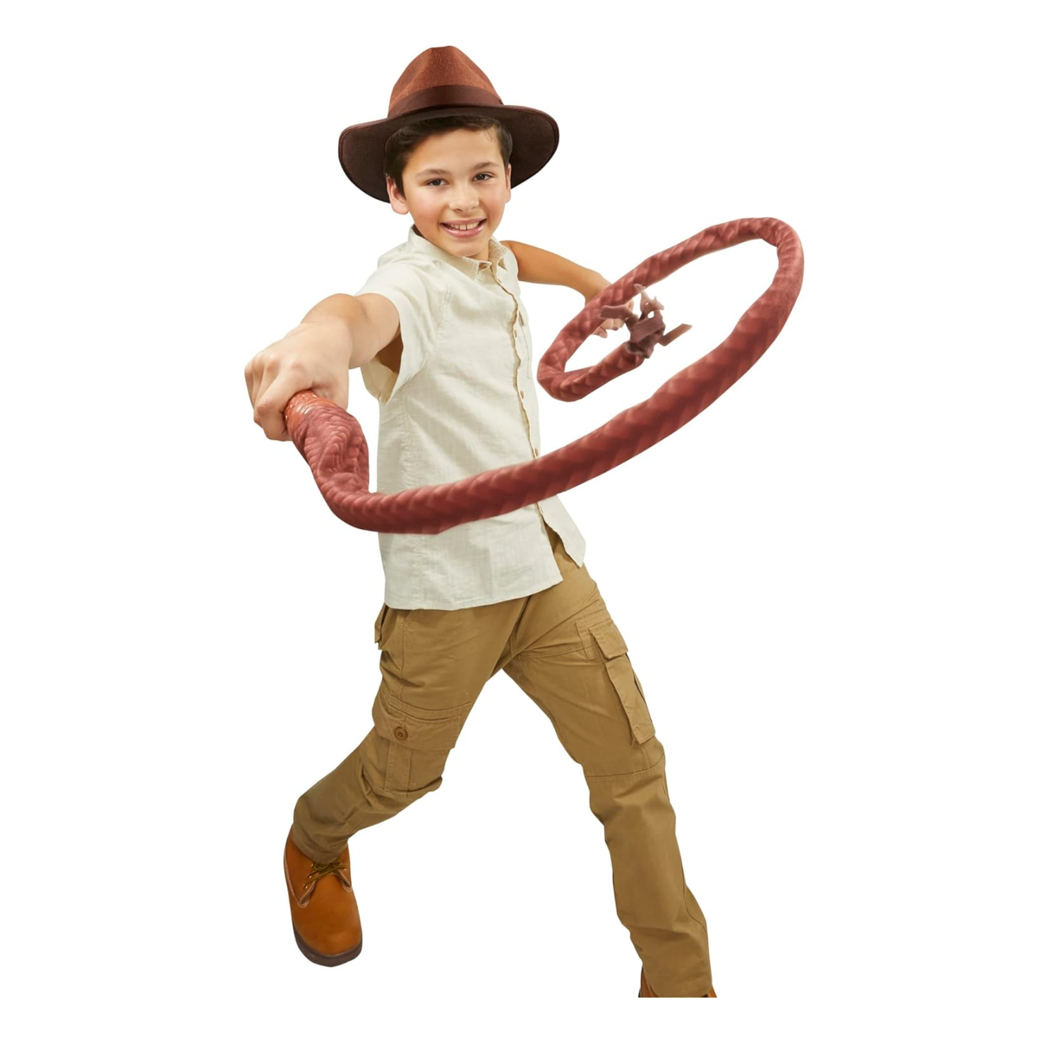 Indiana Jones Action Crackin Whip Roleplay Toy Snap Retract Fun Kids Ages 5 Plus