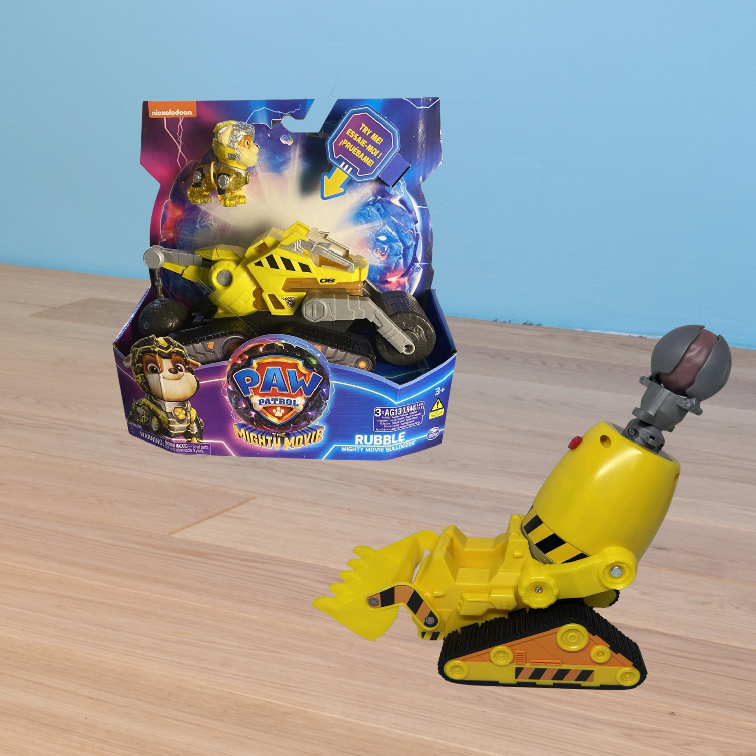Paw Patrol-Rubble & bulldozer-The Mighty Movie Themed Assorted Zuma Rubble Chase