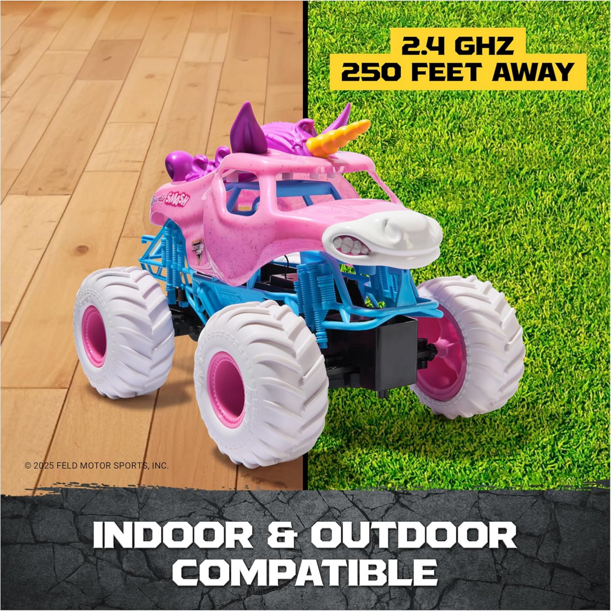 Monster Jam Sparkle Smash RC Toy Unicorn 1:15 Scale New Monster Truck