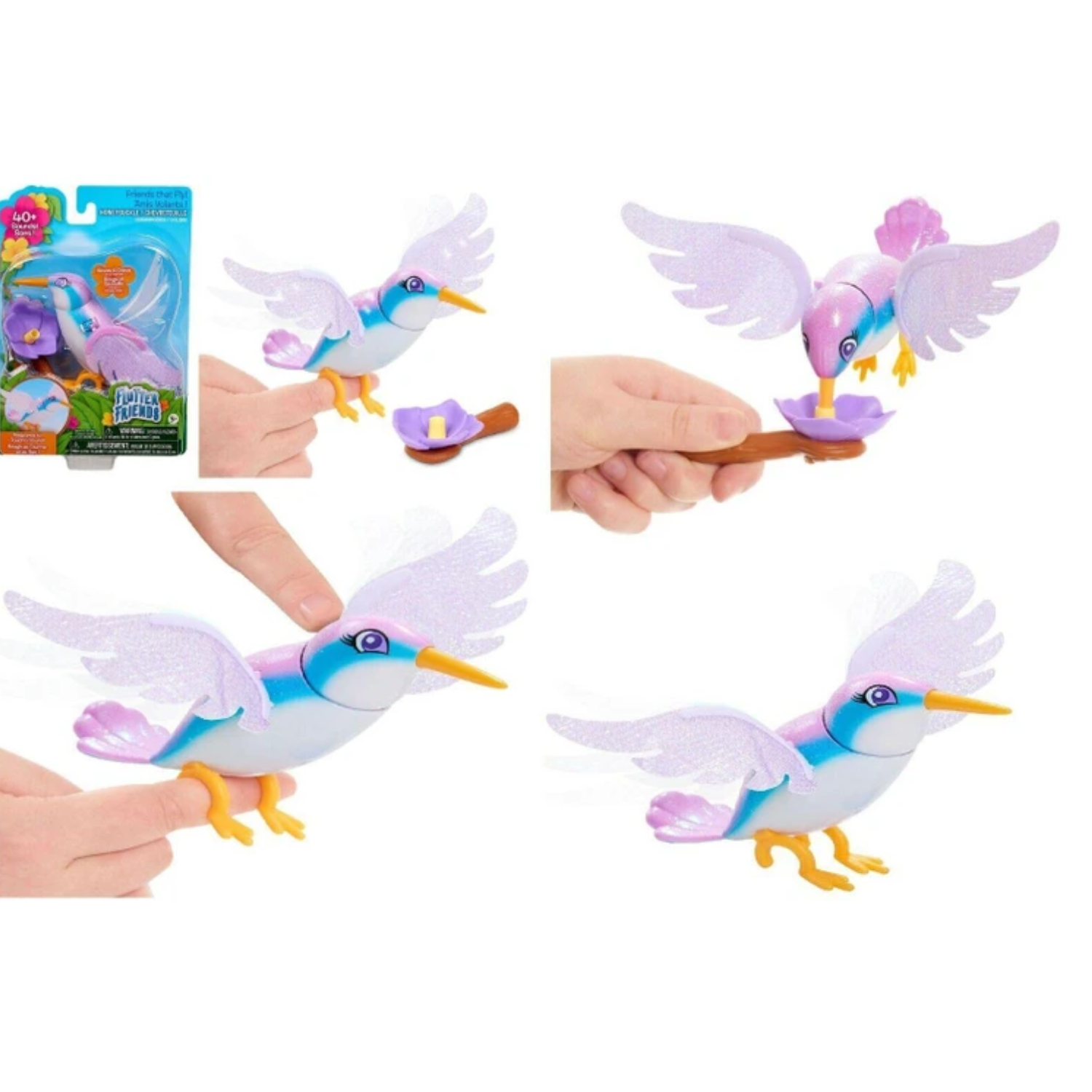 Flutter Friends Honeysuckle Electronic Hummingbird Pet Toy Ages 5+ Gift BirdPlay