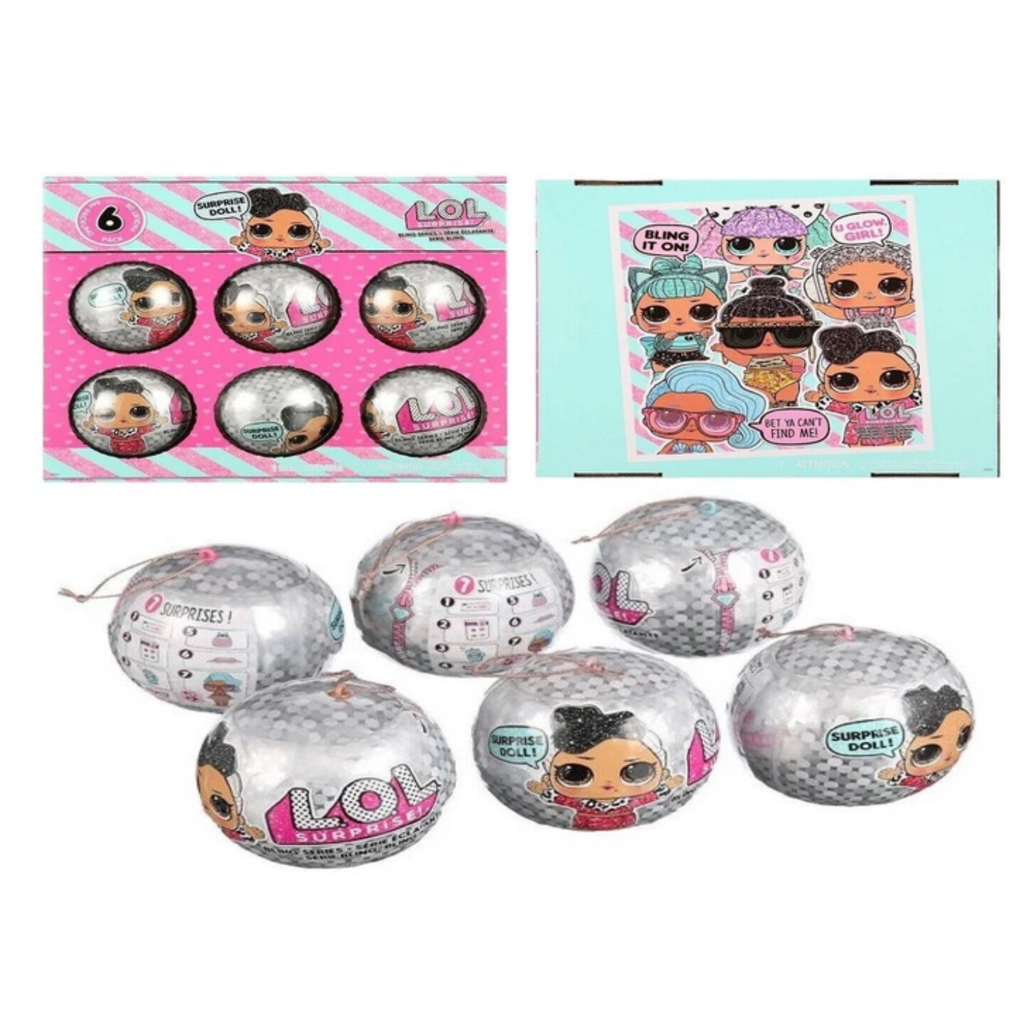 LOL Surprise Bling Series Doll Playset 6 Pieces L.O.L Ages 4+ Toy Surprise Gift
