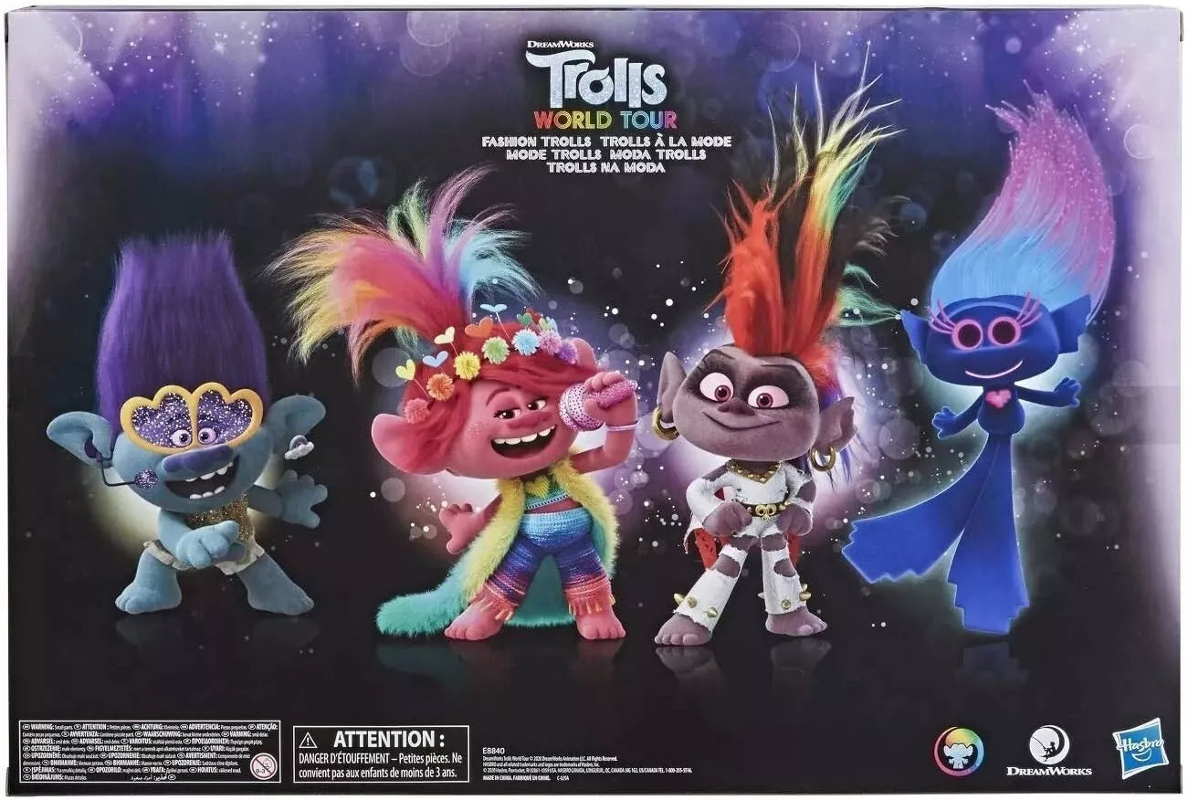 DreamWorks Trolls World Tour Fashion Remix Pack Multipack with 4 Dolls Shimmer