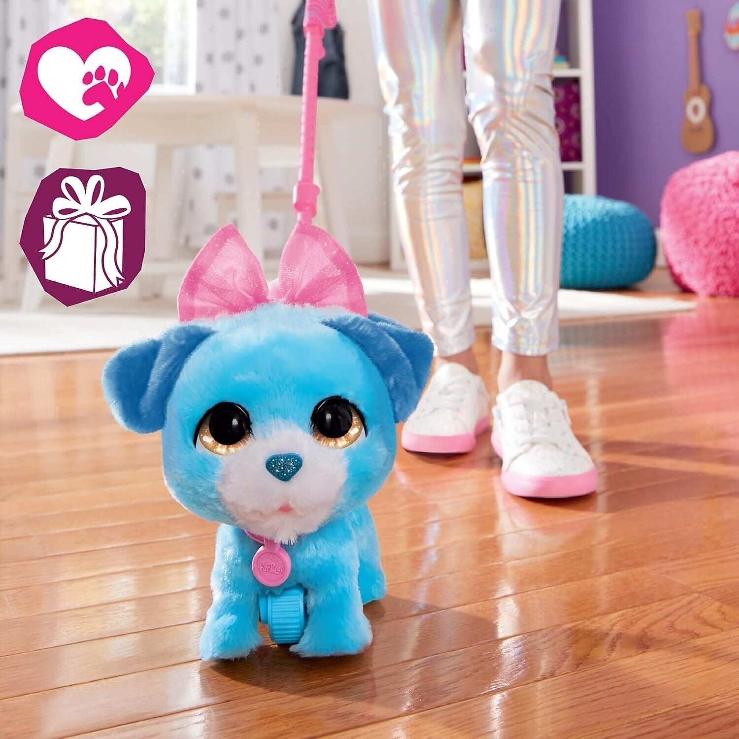 FurReal Rockalots Interactive Walking Puppy Toy Sound Effects Pet Dog Play Gift