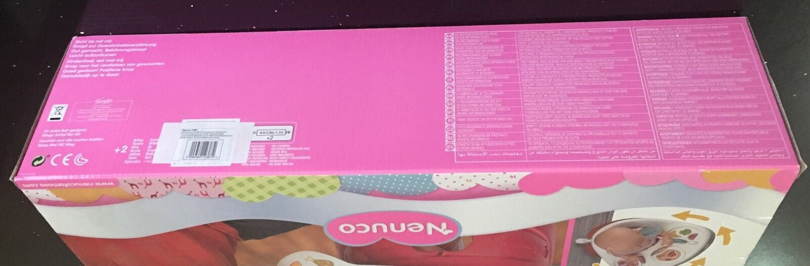 Nenuco Highchair Eat Baby Doll Ages 3+ Toy Girls High Chair Bath Food Highchair