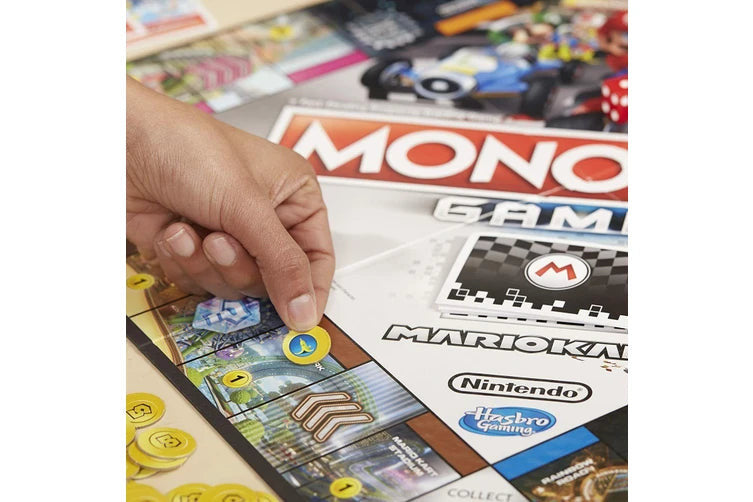 Monopoly Gamer Mario Kart Race for highest score Board Game Ages 8+ Toy Play Fun