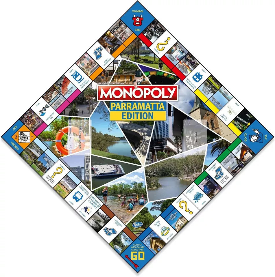 Monopoly Parramatta Edition Board Game 2-4 Players Australia River Park House