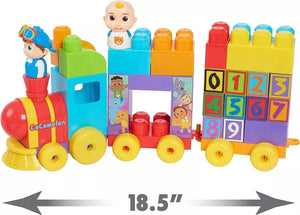 CoComelon Stacking Train 40 Piece Large Building Block Set Includes JJ TomTom