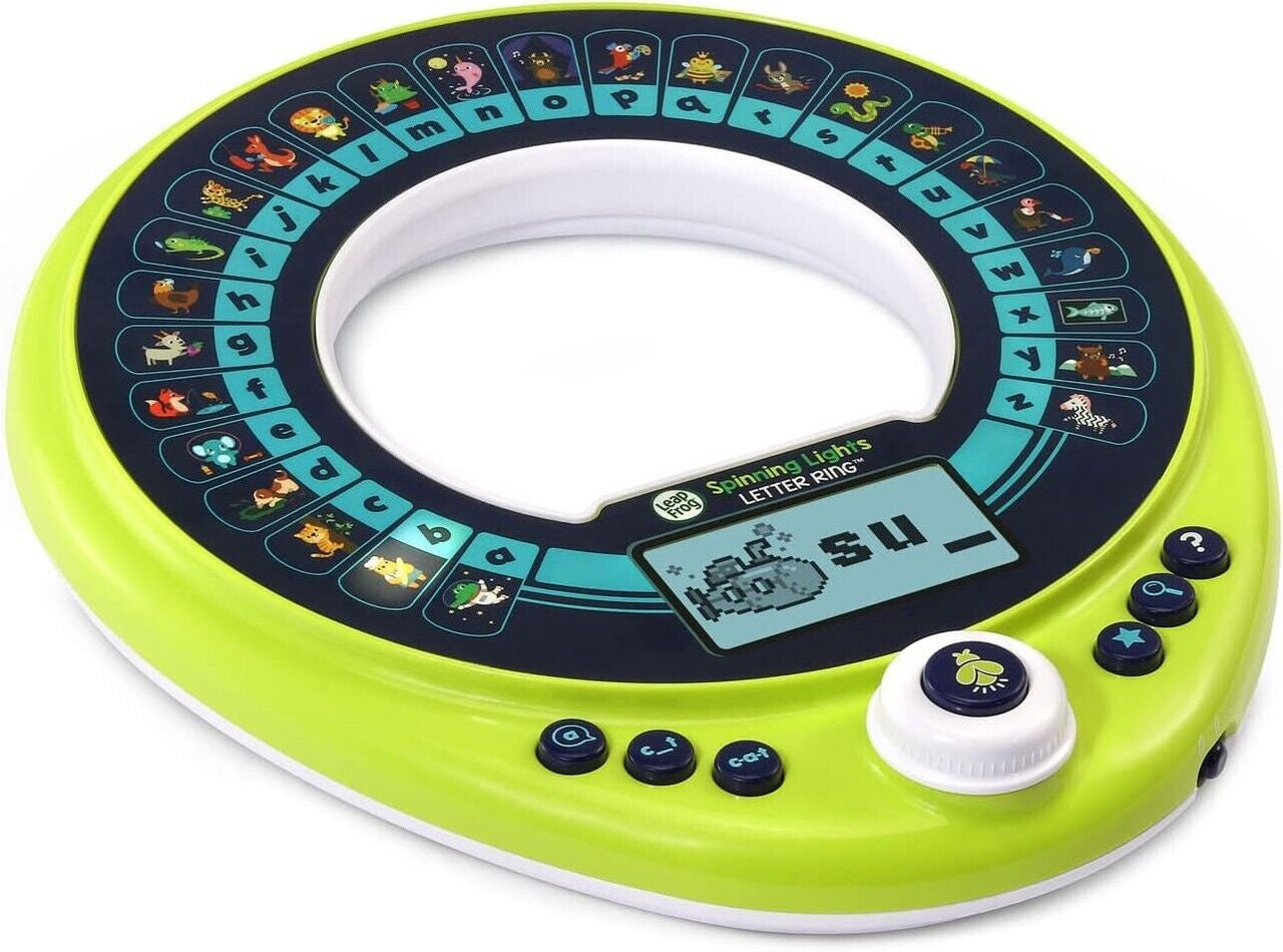 Leapfrog Spinning Lights Letter Ring Preschool School Learning Animals Spelling