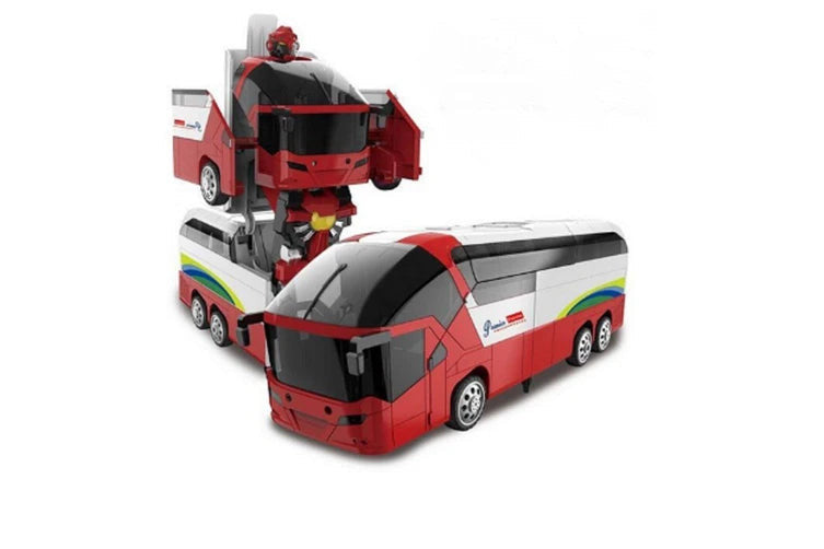 MZ Transforming Toy Bus 2372P RC IR Remote Control Robot Car Race Racing Robot