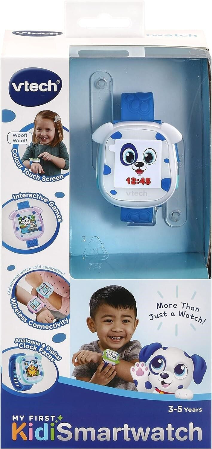 VTech My First KidiSmartwatch Kids Smart Watch Blue Learn Time Digital Game