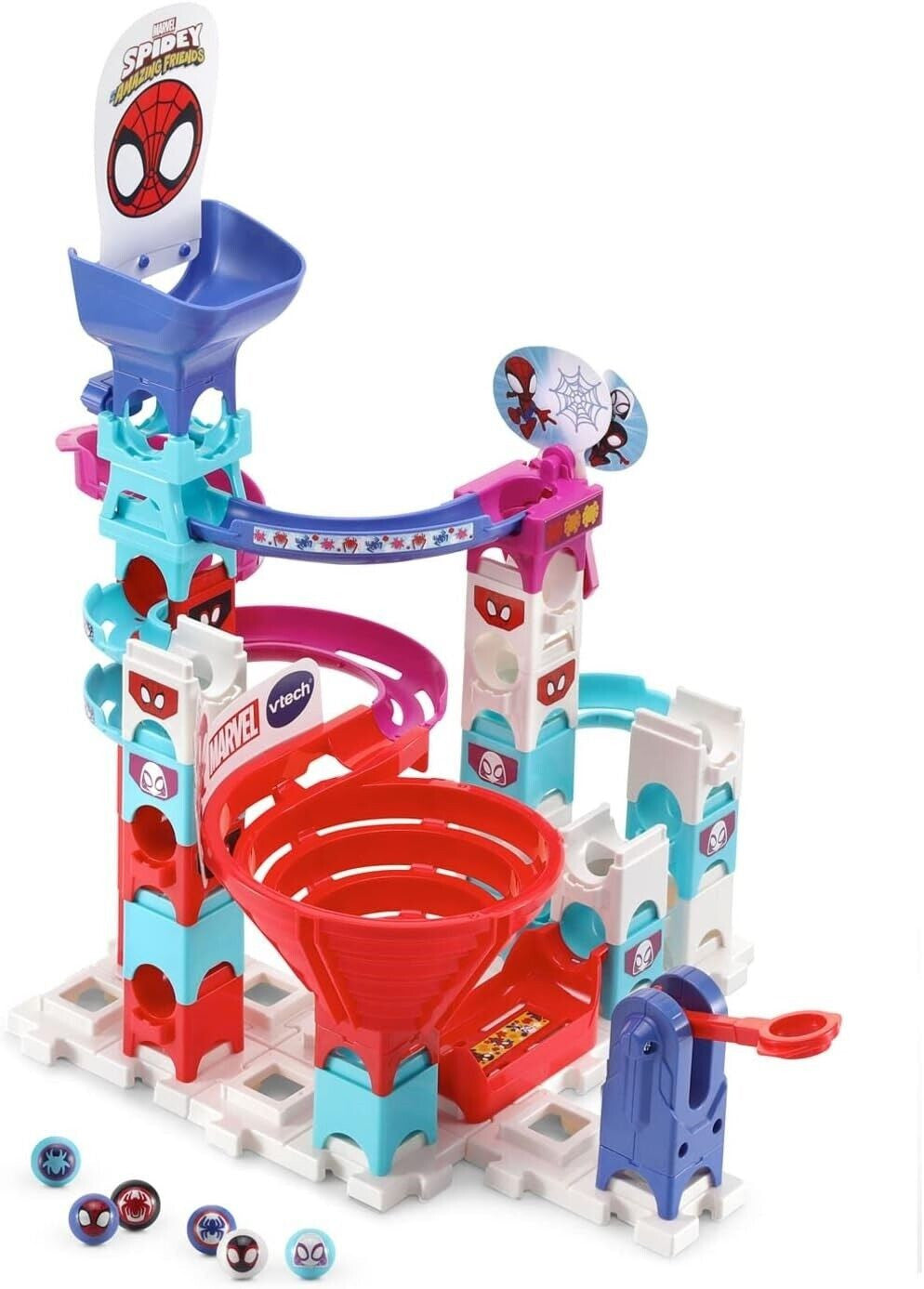 VTech Spidey and His Amazing Friends Marble Rush Go-Spidey-Go Set Spiderman Play