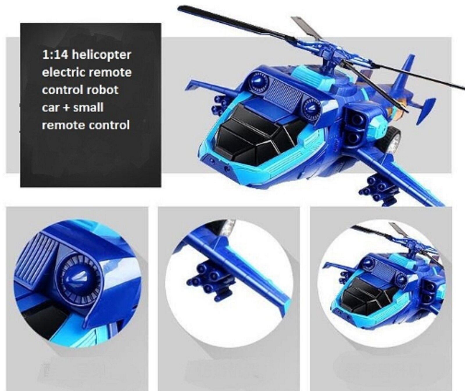 MZ Transforming Plane 2374P RC IR Robot Helicopter Car Race Remote Control Race