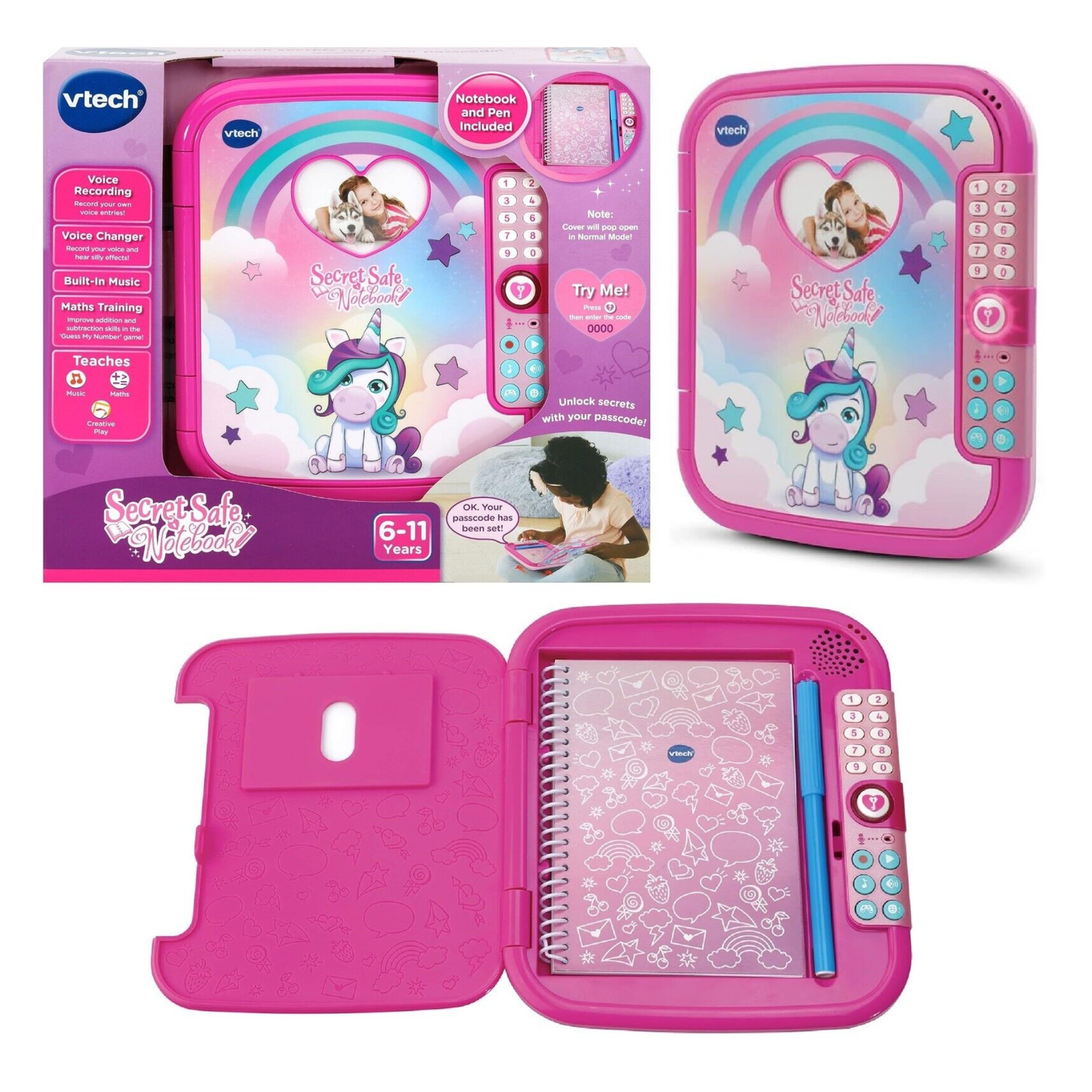VTech Secret Safe Notebook Electronic Educational Diary Journal Password Lock