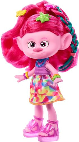 Mattel DreamWorks Trolls Queen Poppy Doll 15+ Accessories Glitter Comb