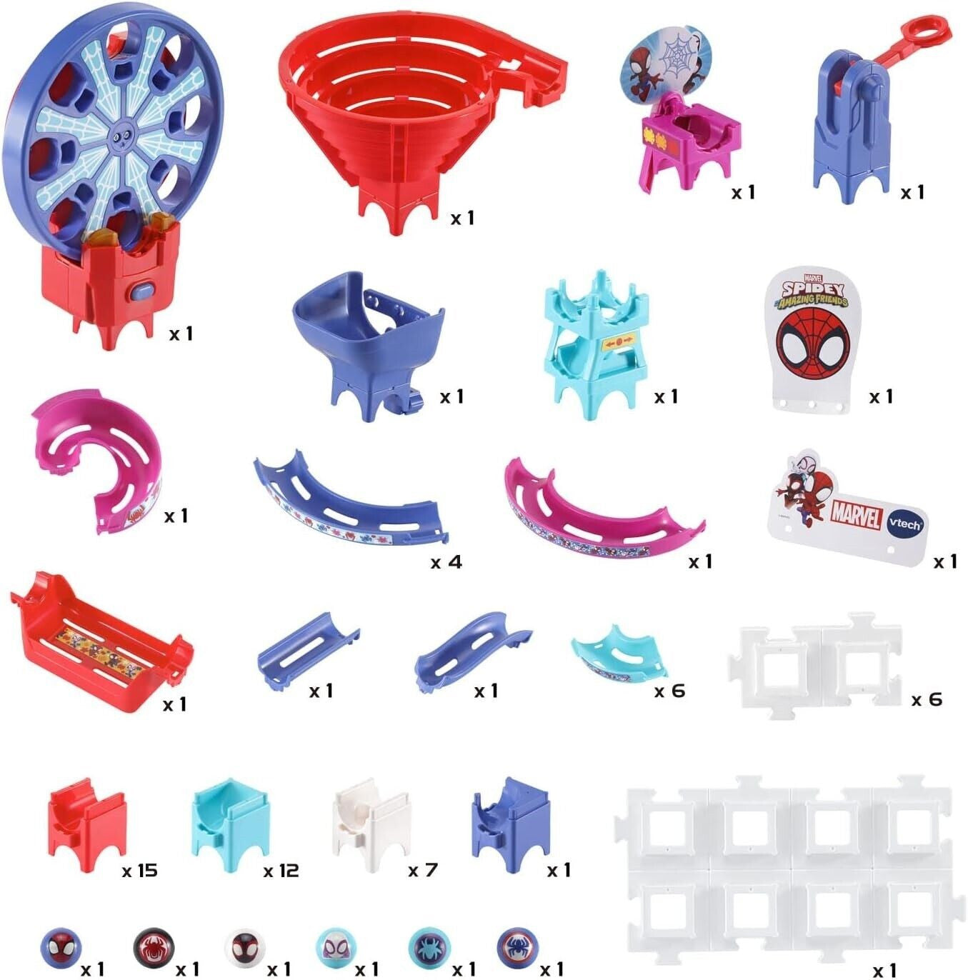 VTech Spidey and His Amazing Friends Marble Rush Go-Spidey-Go Set Spiderman Play