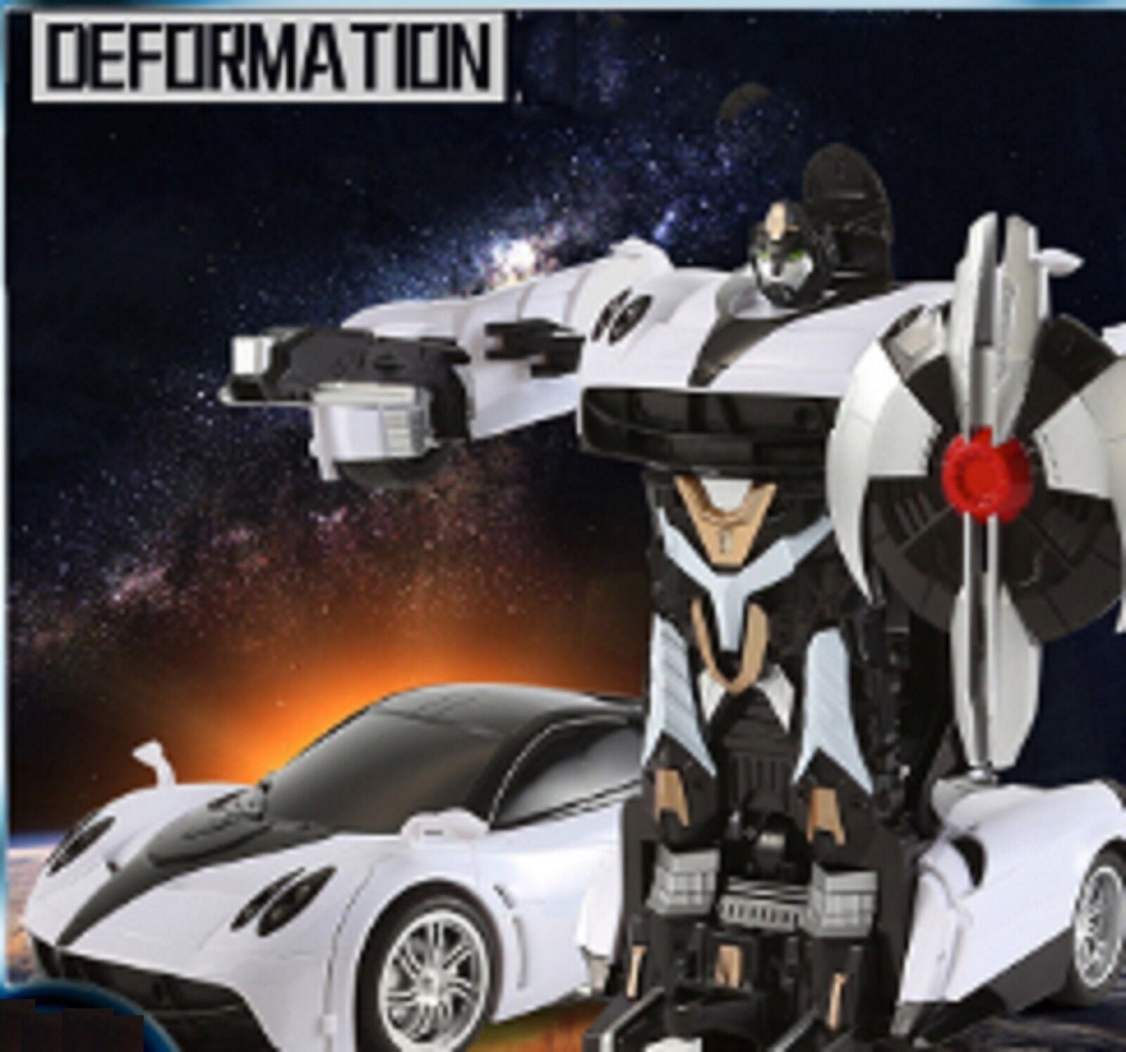 MZ Transforming 2339P Ages 8+ Toy IR RC Robot Pagani Car Truck Race Play Gift