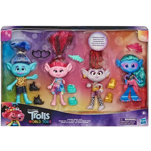 DreamWorks Trolls World Tour Fashion Remix Pack Multipack with 4 Dolls Shimmer